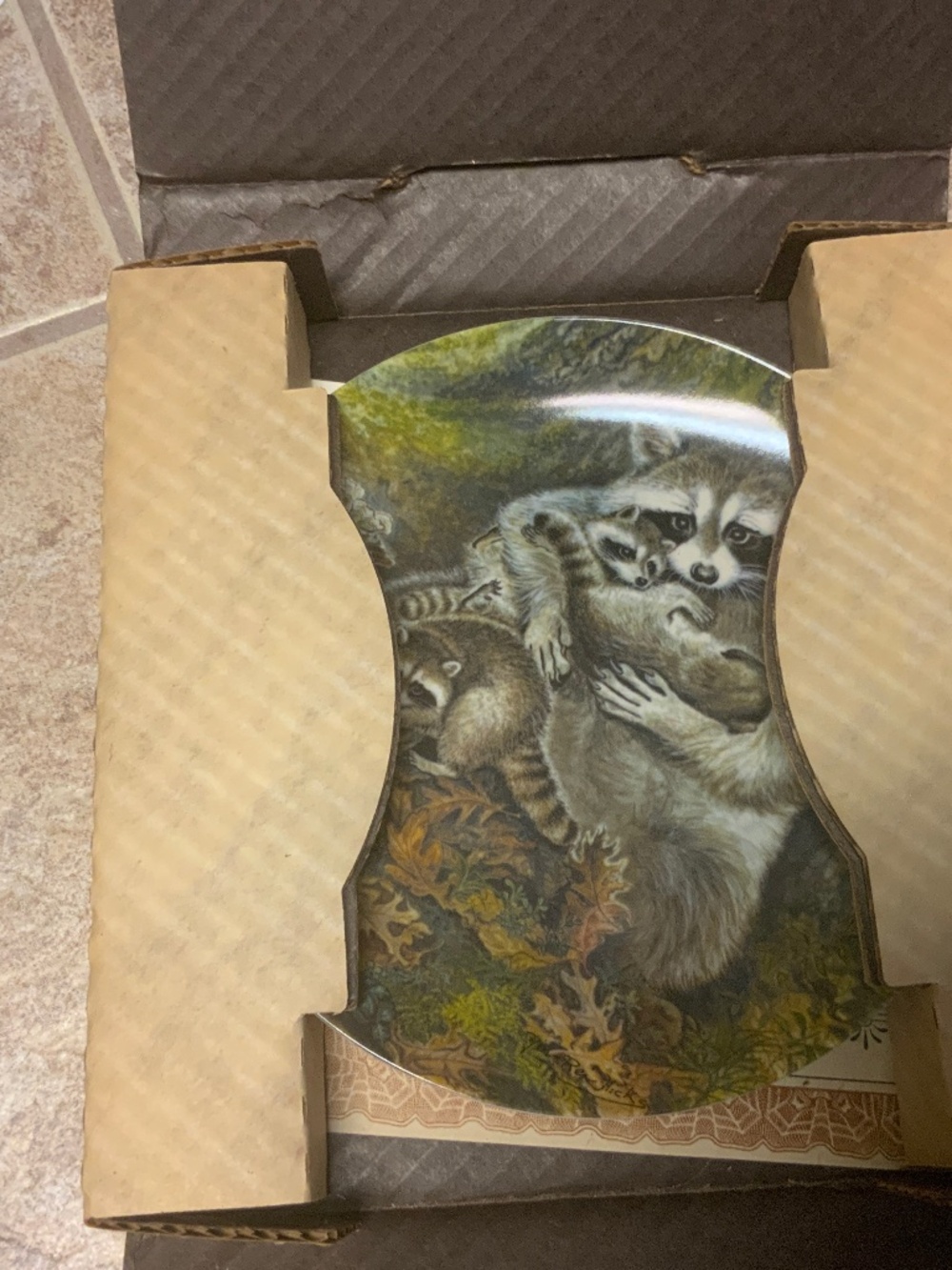 Knowles plate - “a protective embrace” 1982. Original box, COA